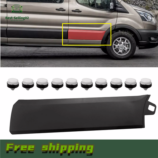 FITS 2015-19 FORD TRANSIT 150 250 350/HD PASSENGER FRONT DOOR LOWER MOLDING TRIM