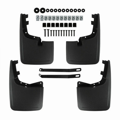 4X Black Splash Guards Mud Flaps W/ Hardware For Ford F-150 F150 2021-2023 2024