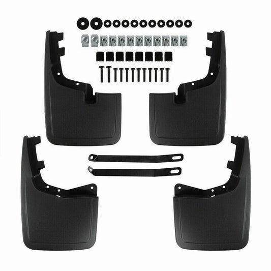4X Black Splash Guards Mud Flaps W/ Hardware For Ford F-150 F150 2021-2023 2024