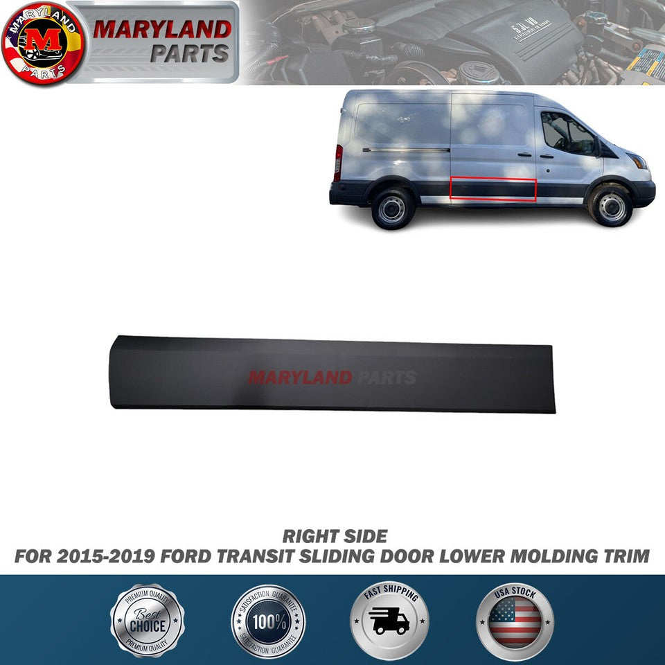 Fits Ford Transit 150 250 350 2015-2019 Passenger Side Sliding Door Molding Trim
