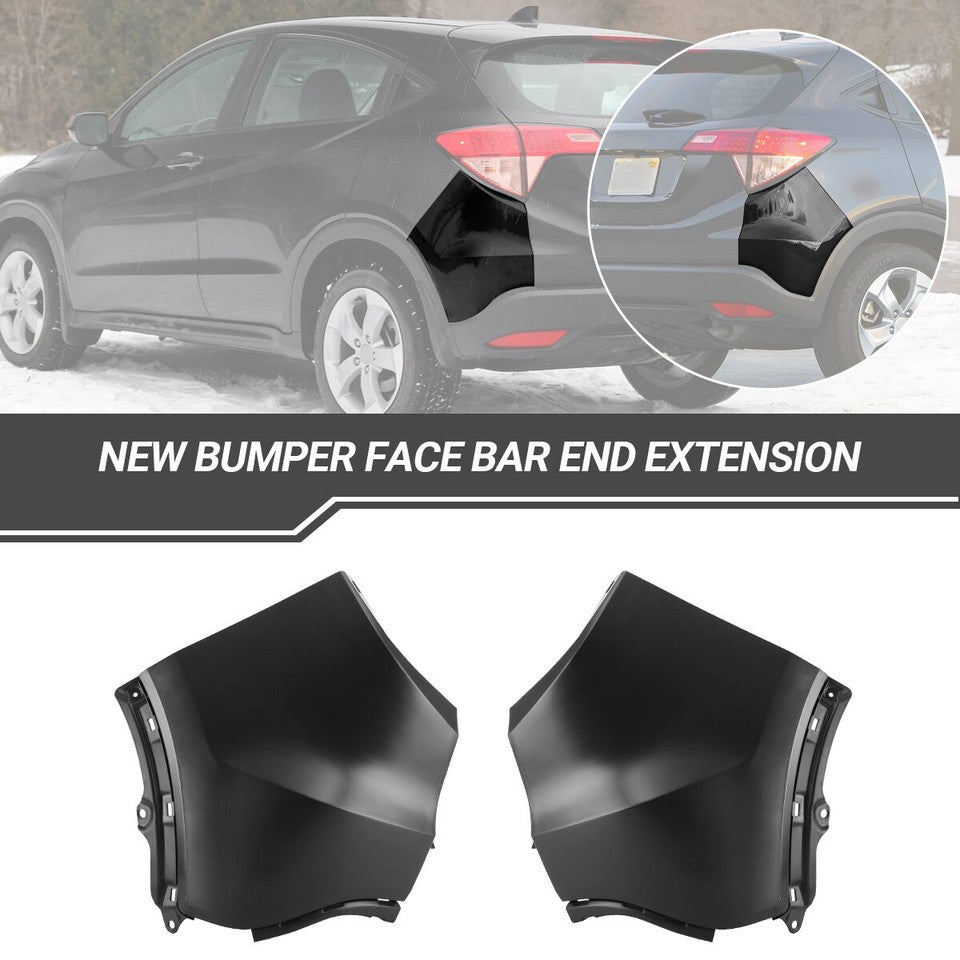 Fit For Honda HR-V 2016-22 Bumper End Cover Rear Driver Passenger Side 2PCS