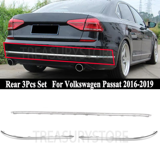 Rear Center Right Left Bumper Molding Fit Volkswagen Passat 2016-2019 3x