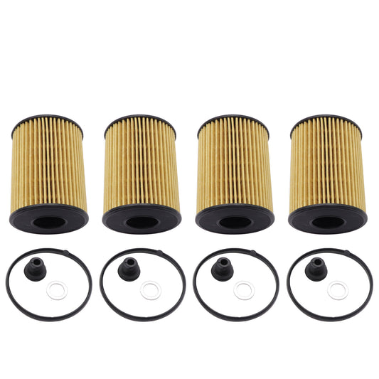 4Pcs High Quality Oil Filter Pack With Seals For 2021 Kia Optima 2.5L Engine