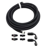 4L60E 4L65E Automatic Transmission Cooler Line Kit Black -6 AN Steel Braided U