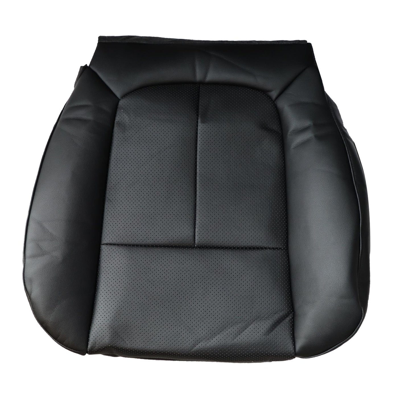 For 2011-16 Ford F250 F350 Passenger Bottom Perforated Leather Seat Cover Black
