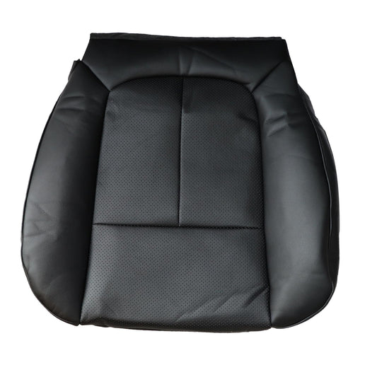 For 2011-16 Ford F250 F350 Passenger Bottom Perforated Leather Seat Cover Black