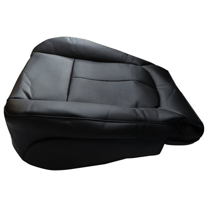 For 2011-16 Ford F250 F350 Passenger Bottom Perforated Leather Seat Cover Black