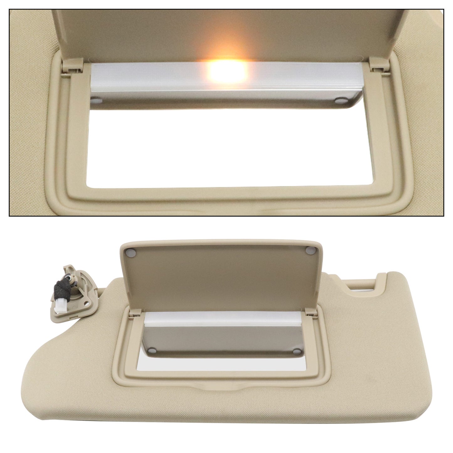 Sun Visor Driver Side With Light Mirror Beige For 2014 2015 2016 Nissan Altima