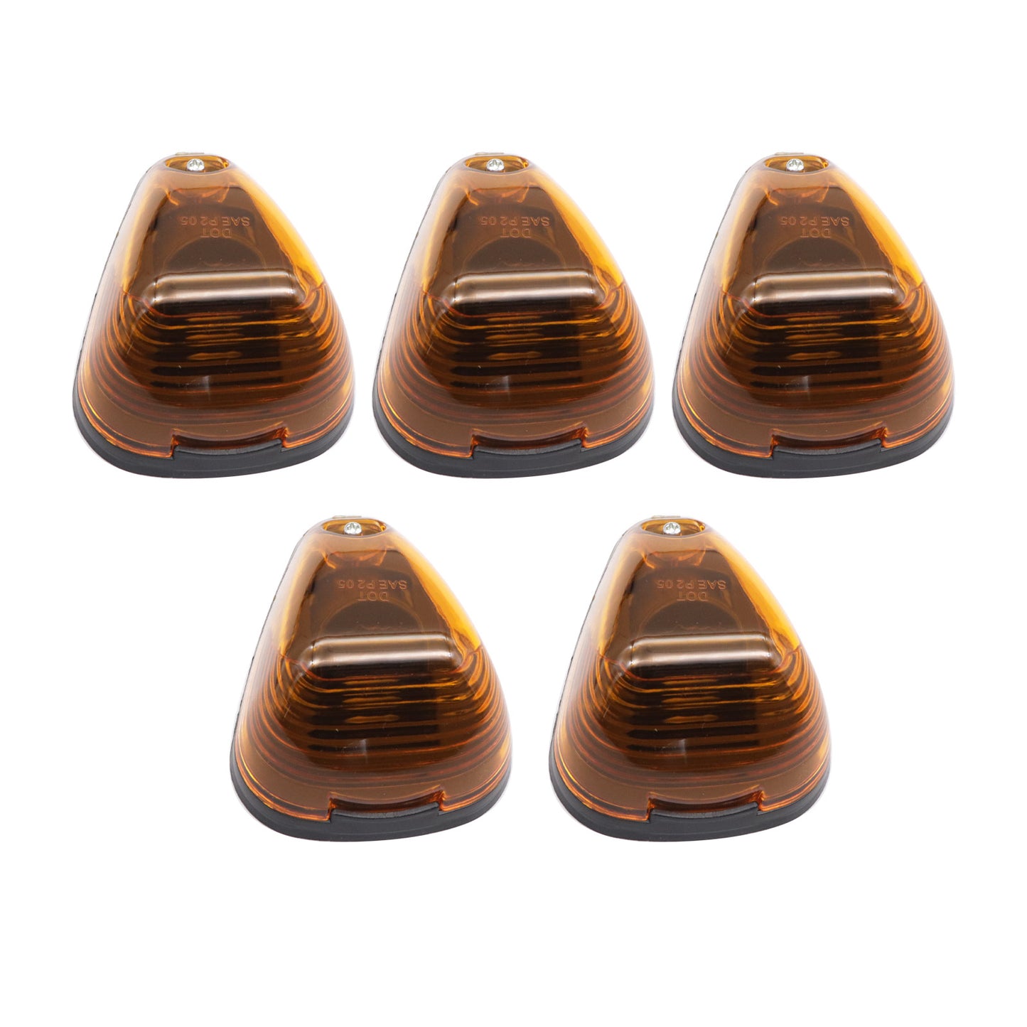 For 99-16 Ford F250 F350 F450 Super Duty 5X Amber LED Cab Roof Marker Light Kit