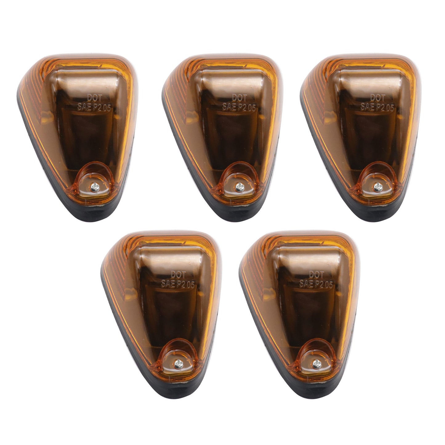 For 99-16 Ford F250 F350 F450 Super Duty 5X Amber LED Cab Roof Marker Light Kit