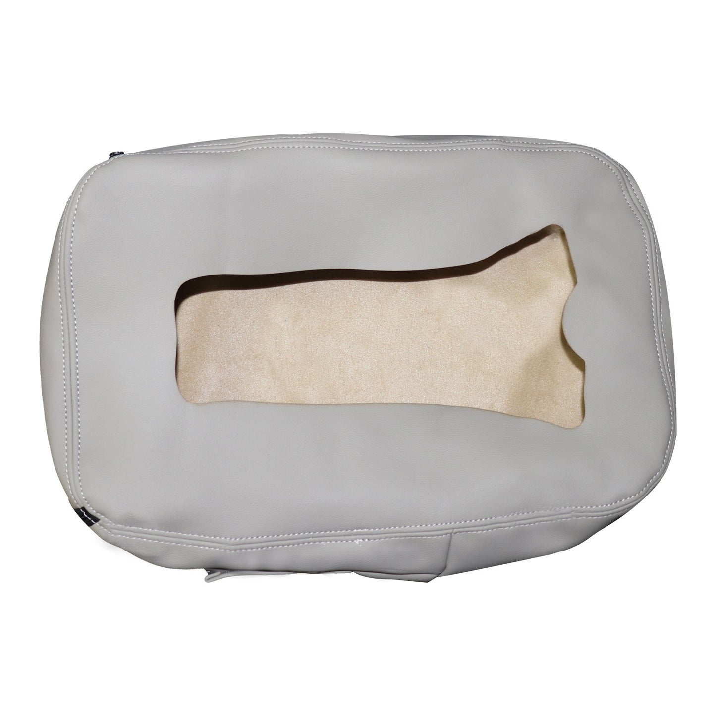 Leather Armrest Console JUMP SEAT Cover For 07-13 Chevy Silverado 1500 Gray