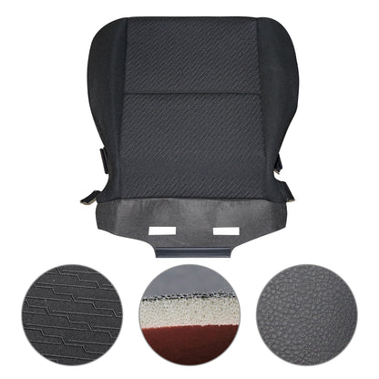 For 2007-2014 GMC Sierra 1500 2500HD 3500HD Driver Bottom Cloth Seat Cover Black