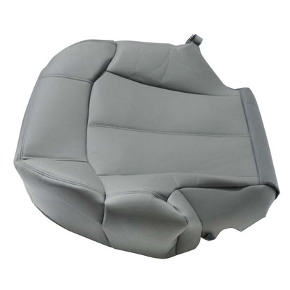 For 1999 2000 2001 2002 Chevy Silverado Passenger Bottom Leather Seat Cover Gray