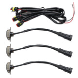 3pcs LED White Front Grille Smoked Lens Lamp Running Light For Ford F150