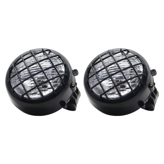 2Pcs NEW Headlights For Yamaha Banshee 1987-2006 Lens Bulbs Grills Warrior 350