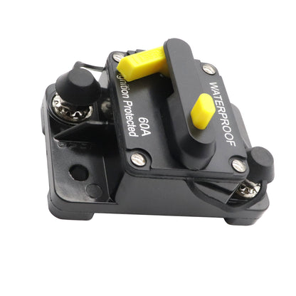 60AMP 12V DC Circuit Breaker Reset Car Auto Marine Stereo Audio FuseInverter 1pc