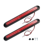 Red 2X 10" LED Truck Trailer Strip 3rd Brake Lights Rear Turn Tail Light Bar USA
