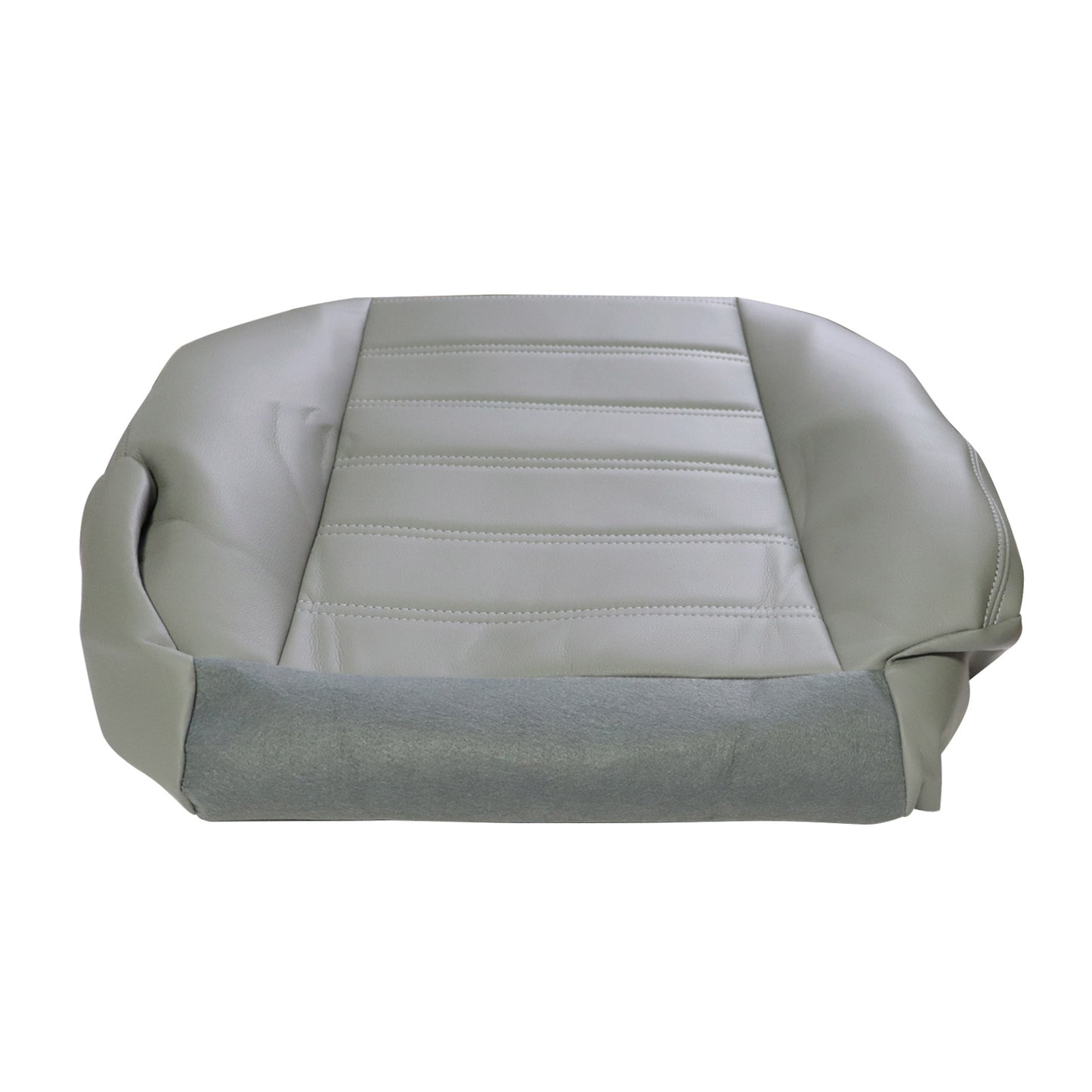Passenger Side Bottom Leather Seat Cover Gray For 2003-2007 Hummer H2