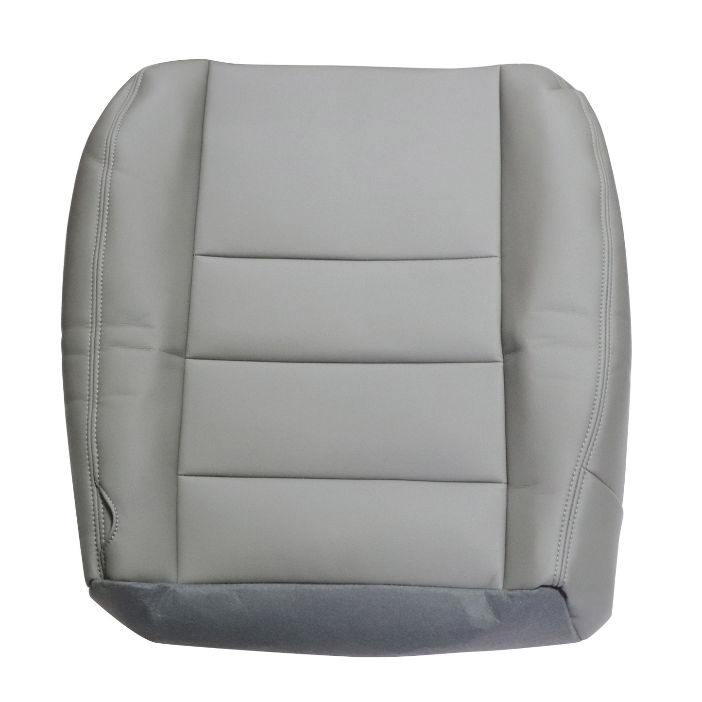 For 2002-2007 Ford F250 F350 Super Duty Passenger Bottom Leather Seat Cover Gray