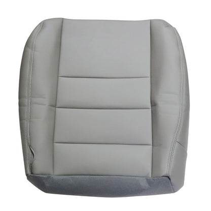 For 2002-2007 Ford F250 F350 Super Duty Passenger Bottom Leather Seat Cover Gray