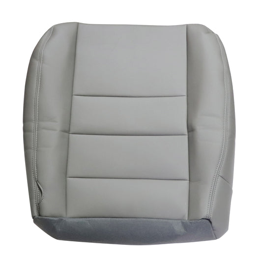 For 2002-2007 Ford F250 F350 Super Duty Passenger Bottom Leather Seat Cover Gray