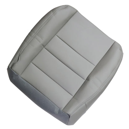 For 2002-2007 Ford F250 F350 Super Duty Passenger Bottom Leather Seat Cover Gray