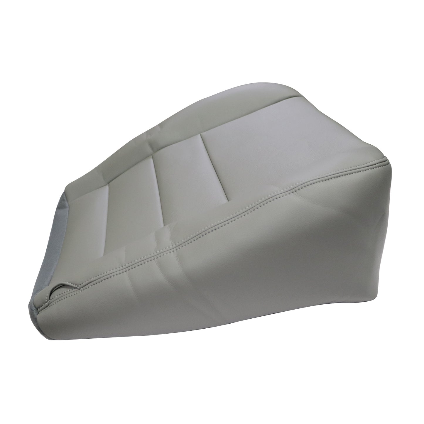 For 2002-2007 Ford F250 F350 Super Duty Passenger Bottom Leather Seat Cover Gray