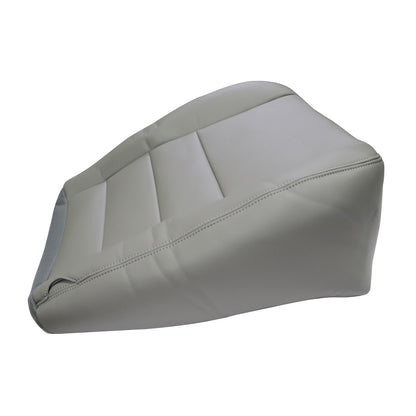 For 2002-2007 Ford F250 F350 Super Duty Passenger Bottom Leather Seat Cover Gray
