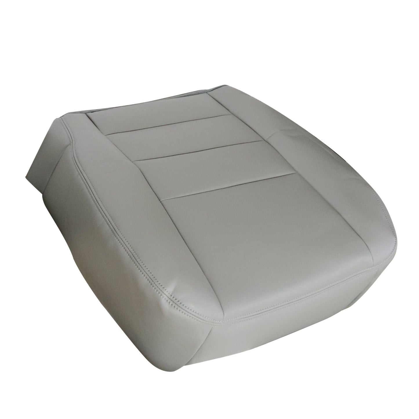 For 2002-2007 Ford F250 F350 Super Duty Passenger Bottom Leather Seat Cover Gray