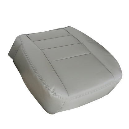 For 2002-2007 Ford F250 F350 Super Duty Passenger Bottom Leather Seat Cover Gray