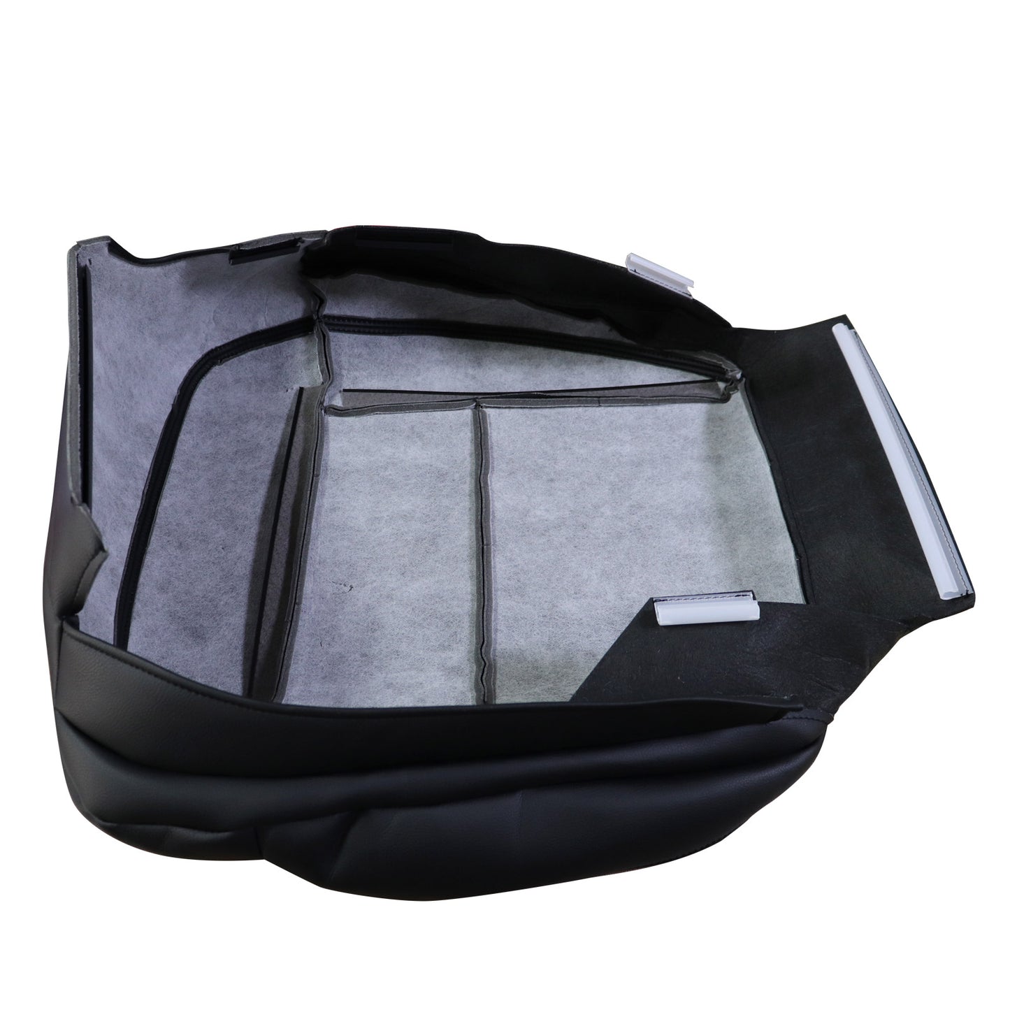 For 2004-2008 Ford F-150 STX XL XLT Passenger Side Bottom Leather Seat Cover Blk