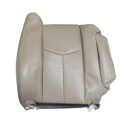 Passenger Top Leather Seat Cover For 2003 2004 2005 2006 Chevy Silverado Med Tan