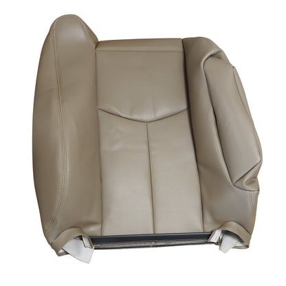 Passenger Top Leather Seat Cover For 2003 2004 2005 2006 Chevy Silverado Med Tan