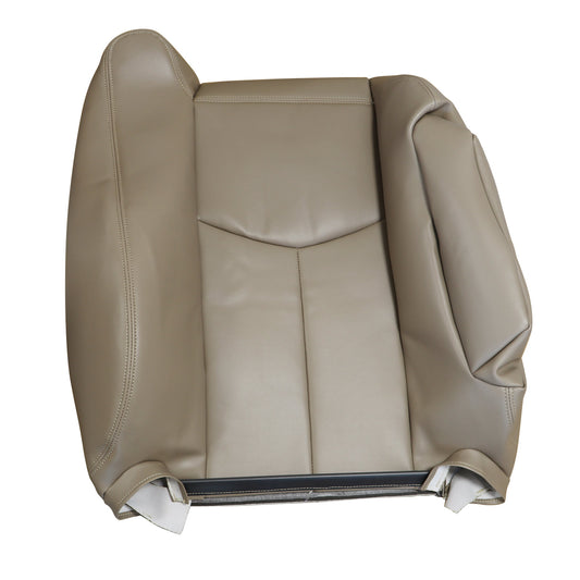 Passenger Top Leather Seat Cover For 2003 2004 2005 2006 Chevy Silverado Med Tan