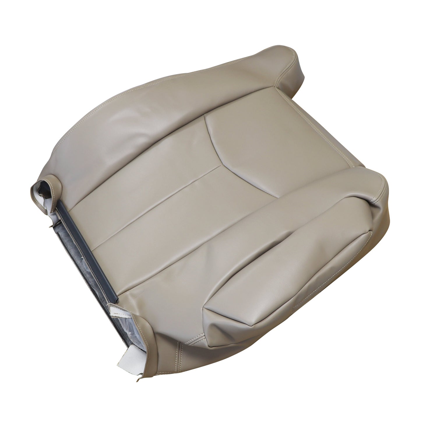 Passenger Top Leather Seat Cover For 2003 2004 2005 2006 Chevy Silverado Med Tan