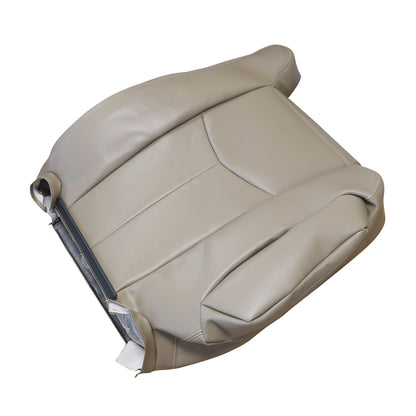 Passenger Top Leather Seat Cover For 2003 2004 2005 2006 Chevy Silverado Med Tan