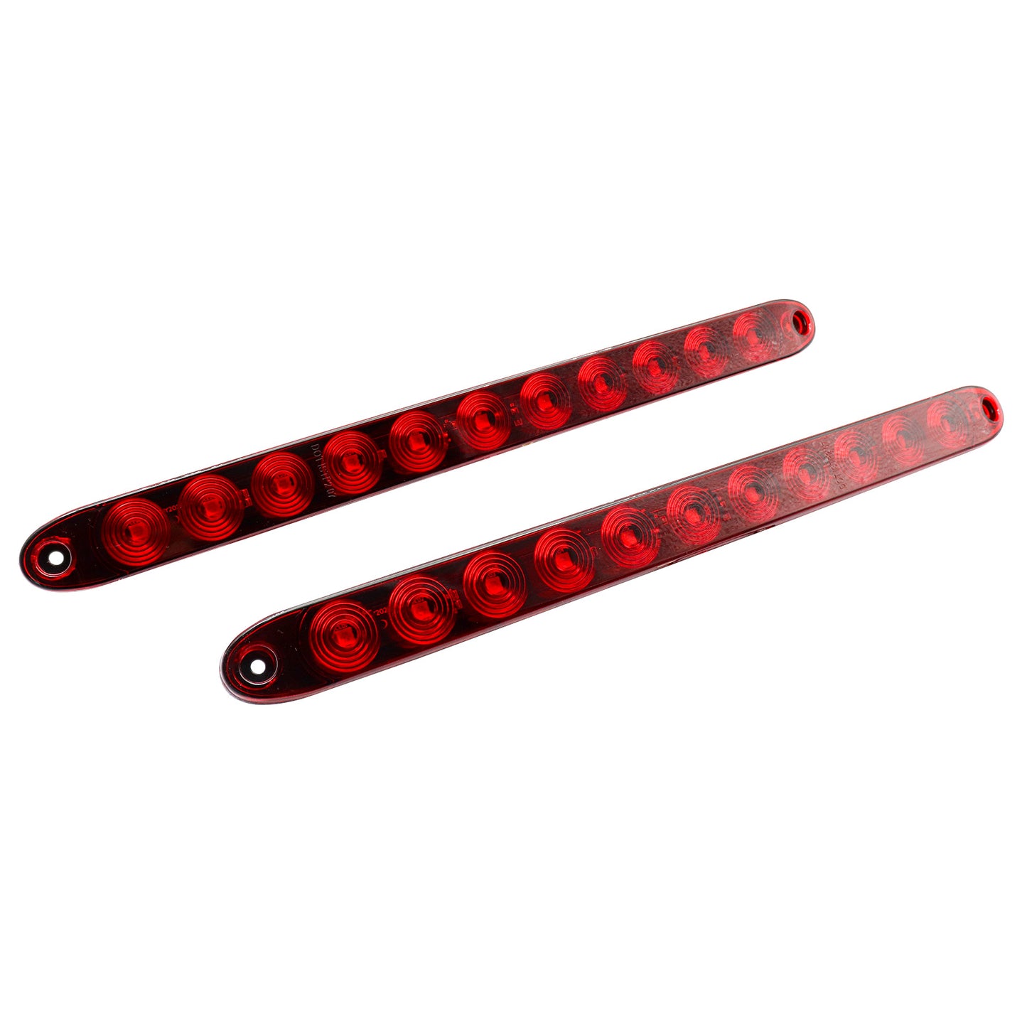 2x 16inch 11 LED Sealed Truck Trailer Brake Stop Turn Tail Submersible Light Bar