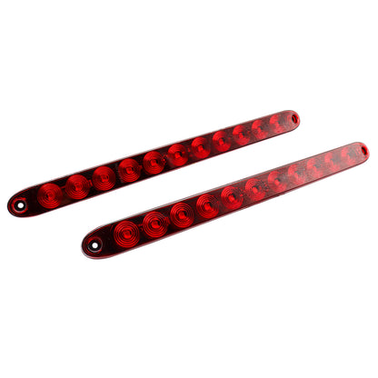 2x 16inch 11 LED Sealed Truck Trailer Brake Stop Turn Tail Submersible Light Bar