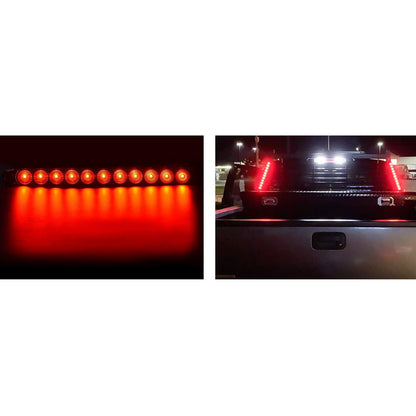 2x 16inch 11 LED Sealed Truck Trailer Brake Stop Turn Tail Submersible Light Bar