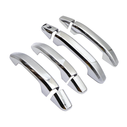 Chrome 4 Door Handle Cover W/o P Key For 2019-2021 Chevy Silverado 2500HD 3500HD