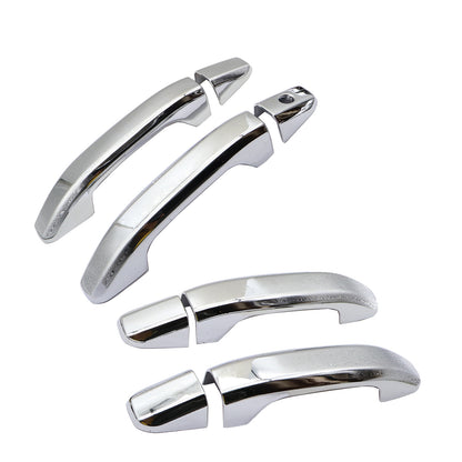 Chrome 4 Door Handle Cover W/o P Key For 2019-2021 Chevy Silverado 2500HD 3500HD