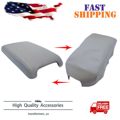 For 2012-2017 Toyota Camry LE Leather Center Console Lid Armrest Cover Skin Gray
