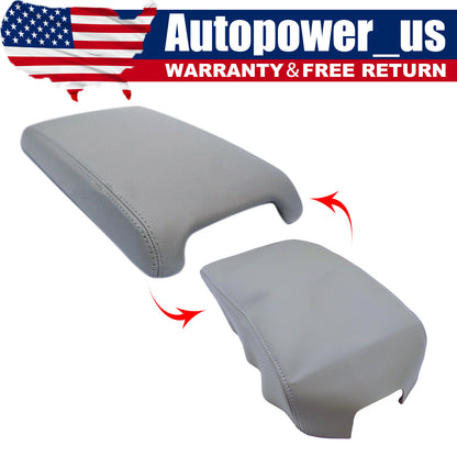 For 2012-2017 Toyota Camry LE Leather Center Console Lid Armrest Cover Skin Gray
