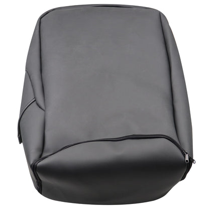 Leather Armrest Console Jump Seat Cover For 2007-2013 GMC Sierra Yukon Black
