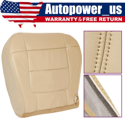 For 2001 2002 2003 Ford F150 XLT Super Crew Driver Bottom Leather Seat Cover Tan