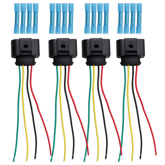 Fit Volkswagen GTI Jetta 2.0 2006-2014 Ignition Coil Connector Harness Plugs 4x