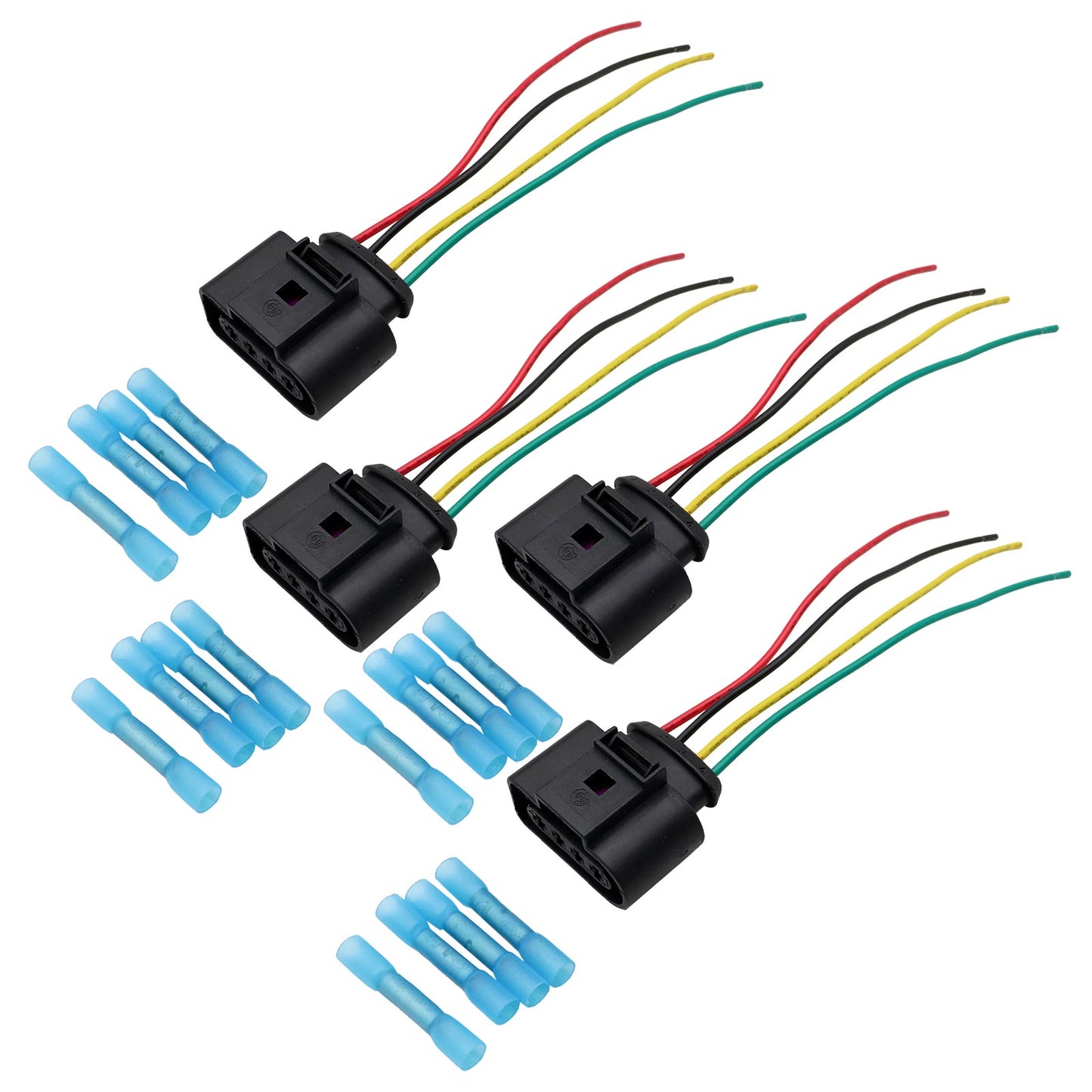 Fit Volkswagen GTI Jetta 2.0 2006-2014 Ignition Coil Connector Harness Plugs 4x