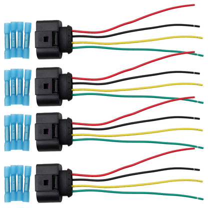Fit Volkswagen GTI Jetta 2.0 2006-2014 Ignition Coil Connector Harness Plugs 4x