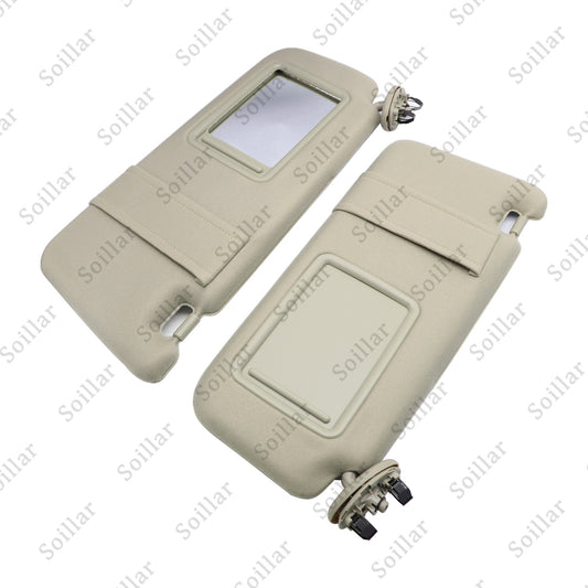 2pcs For 2007-2011 Toyota Camry Tan Beige Sun Visor Pair Left Right 2.4 2.5 3.5L