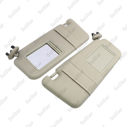 2pcs For 2007-2011 Toyota Camry Tan Beige Sun Visor Pair Left Right 2.4 2.5 3.5L